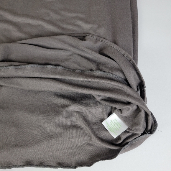 Garnet Hill Brownish/Gray Soft Jersey Knit Faux Wrap Sleeveless Dress Sz 12 - Picture 9 of 11